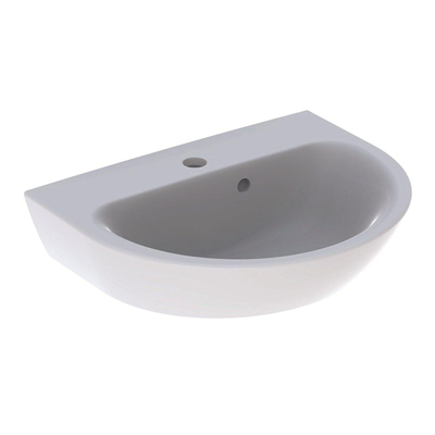 Geberit Renova wastafel - 50cm - 1 kraangat - met overloop - wit