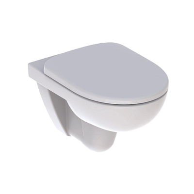 Geberit 280 Basic pack WC suspendu avec WC suspendu évacuation profonde sans bride 36x53cm avec abattant de WC à fermeture douce blanc