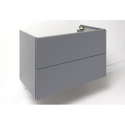 Detremmerie No limit 45 meuble sous lavabo 120x45cm 2 tiroirs push-open chêne grège