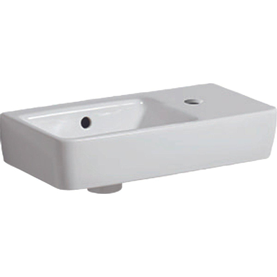 Geberit Renova Compact wastafel - compact - met kraangat rechts - met overloop - 50x25x15cm - wit