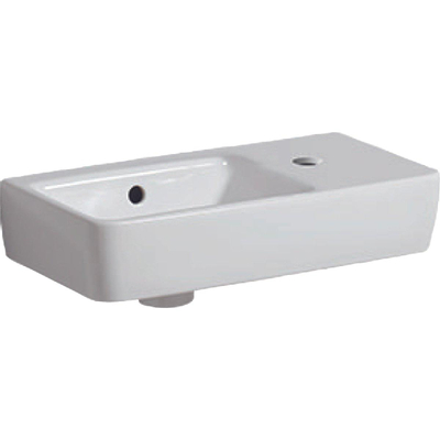 Geberit Renova compact lavabo compact avec trou pour robinetterie angle droit avec trop-plein 50x25x15cm blanc