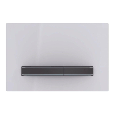 Geberit Sigma50 bedieningsplaat - 2-toets spoeling - vierkant - zwart chroom wit