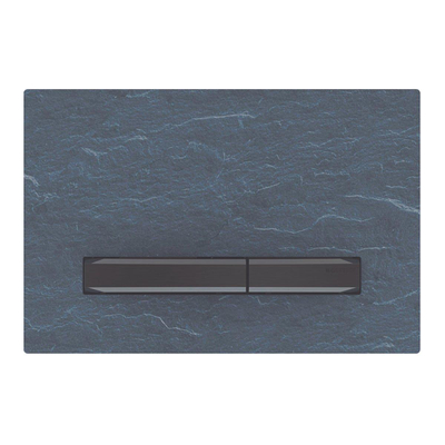 Geberit Sigma50 bedieningsplaat - 2-toets spoeling - vierkant - zwart chroom/Mustang - dualflush - mustang leisteen (grijs)