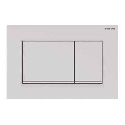 Geberit Sigma20 bedieningsplaat - 2-toets spoeling - rechthoekige knoppen - matwit easy-to-clean/wit - dualflush - mat wit