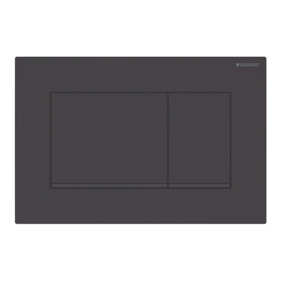 Geberit Sigma30 bedieningplaat met dualflush frontbediening voor toilet/urinoir 24.6x16.4cm mat zwart TWEEDEKANS