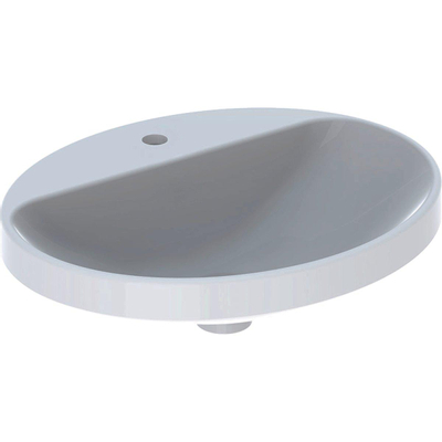 Geberit Variform lavabo à poser ovale 55cm 1 trou de robinet blanc tect