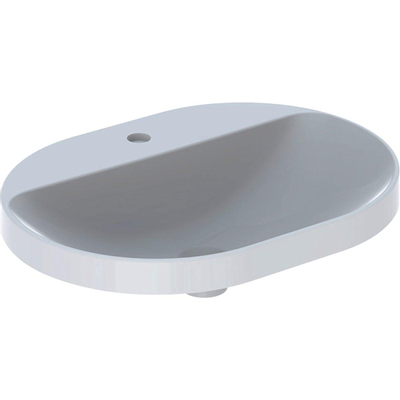 Geberit Variform vasque à poser ellipse 60cm 1 trou de robinet blanc Tectonite