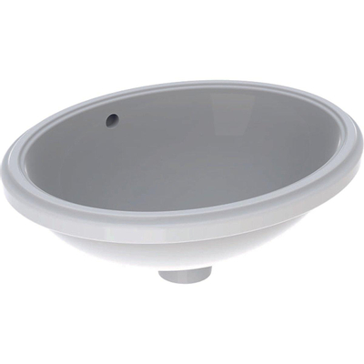 Geberit Variform vasque à encastrer ovale 48x42cm avec trop-plein blanc