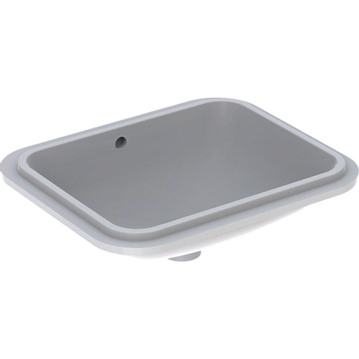 Geberit VARIFORM onderbouwwastafel - 45x44cm - zonder kraangat - met overloop - wit