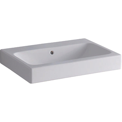 Geberit ICon wastafel - 60x48.5x15.5cm - 1 wasbak - 0 kraangaten - met overloopgat - keramiek - glans wit