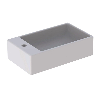 Geberit Diedro lave-mains cuve à droite, trou de robinet à gauche 40x23cm blanc
