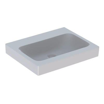 Geberit ICon wastafel - 120x48.5x16cm - 1 wasbak - 2 kraangaten Links en rechts - met overloopgat vuilafstotend - keramiek - glans wit