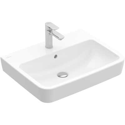 Villeroy & Boch O.novo Lavabo face inférieure meulée 55x17.5x13.5cm 1 trou de robinet Ceramic+ Blanc Alpin