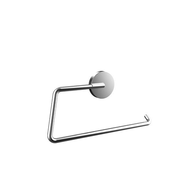 Emco Round Handdoekring - 11x2cm - open - zwart