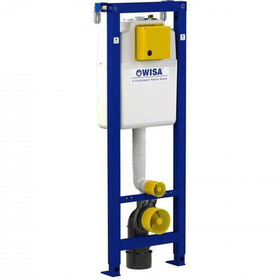 Wisa XS réservoir encastré - 114-134x38cm - avec panneau de commande Argos blanc brillant