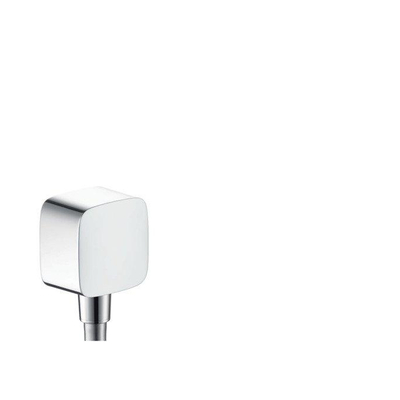 Hansgrohe Fixfit E muuraansluitbocht - met terugslagklep - kunststof - mat wit