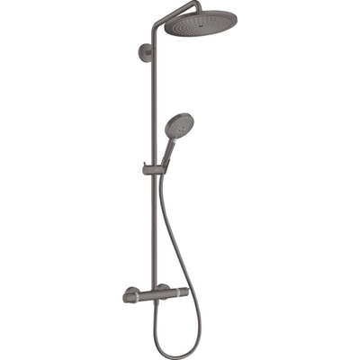 Hansgrohe Croma select Set de douche pluie Select - thermostat - barre coulissante 28cm - chrome brossé noir