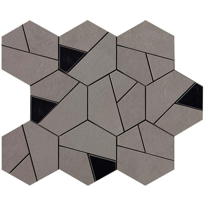 Ceralto Dorsena Mozaiektegel - 25x28.5cm - 9.0mm - gerectificeerd - Smoke