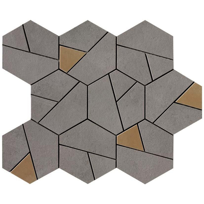 Ceralto Dorsena Mozaiektegel - 25x28.5cm - 9.0mm - gerectificeerd - Smoke