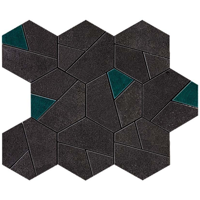 Ceralto Dorsena Mozaiektegel - 25x28.5cm - 9.0mm - gerectificeerd - Tarmac