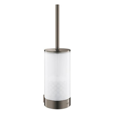 GROHE Selection Toiletborstelhouder - wandmontage - rond - open - brushed hard graphite