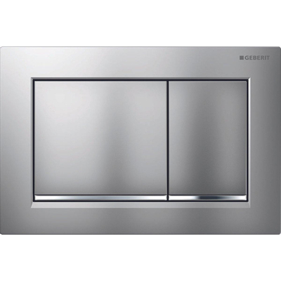 Geberit Omega20 bedieningsplaat - 2-toets spoeling - rechthoekige knoppen - mat chroom/easy-to-clean - chroom