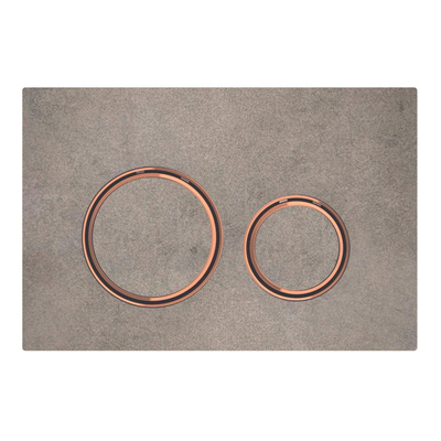 Geberit Sigma50 bedieningsplaat - 2-toets spoeling - rond - rood goud/betonlook - dualflush - rood goud (grijs)