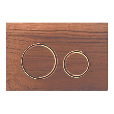 Geberit Sigma50 bedieningsplaat - 2-toets spoeling - rond - rood goud/Amerikaans - dualflush - noten (hout)