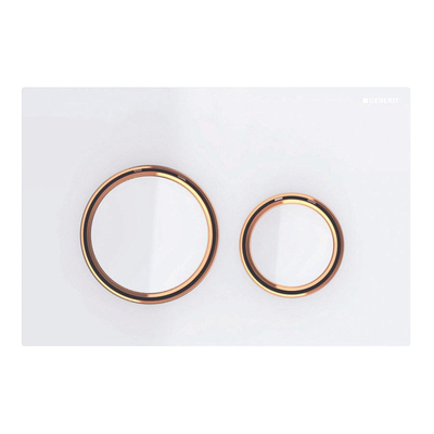 Geberit Sigma50 bedieningsplaat - 2-toets spoeling - rond - rood goud wit