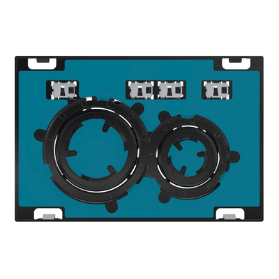 Geberit Sigma50 bedieningsplaat - 2-toets spoeling - rond - zwartchr./klantspecif.