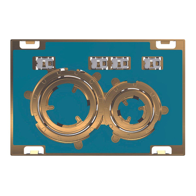 Geberit Sigma50 bedieningsplaat - 2-toets spoeling - ronde knoppen - messing/klantspecifiek