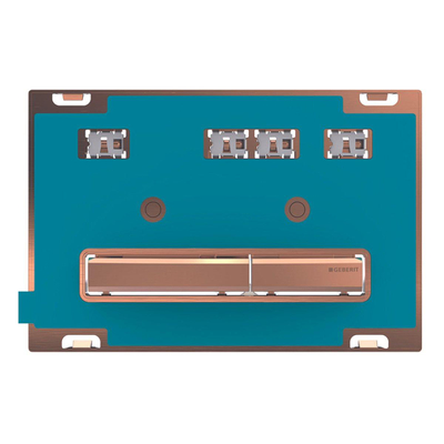 Geberit Sigma50 bedieningsplaat - 2-toets spoeling - rechthoekige knoppen - roodgoud/klant specifiek