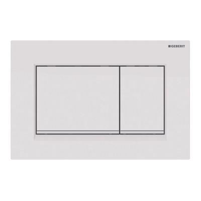 Geberit Sigma20 bedieningsplaat - 2-toets spoeling - rechthoekige knoppen - wit/matwit - dualflush - glans wit