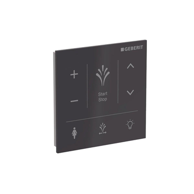 Geberit AquaClean Sela wandbedieningspaneel - 9.3x9.3cm - glas - zwart