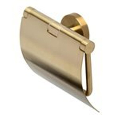 Geesa Nemox Porte-rouleau de papier toilette avec couvercle Or brossé