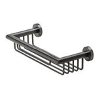 Geesa Nemox Panier de douche 34,9cm Métal noir brossé