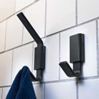 Geesa Frame Patère double pour serviettes Noir