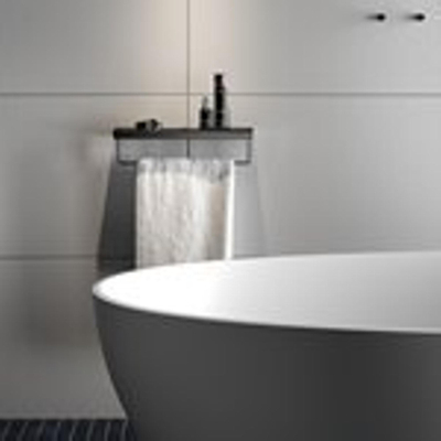 Geesa Frame Porte-serviettes avec tablette 42cm Noir