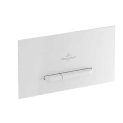 Villeroy & Boch Viconnect bedieningsplaat dualflush frontbediend - 25.3x14.5cm - kunststof - mat chroom