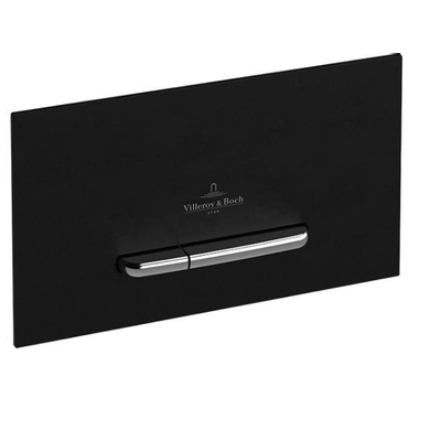Villeroy & Boch Viconnect WC bedieningsplaat kunststof 2-knops Black Matt - OUTLET UDEN
