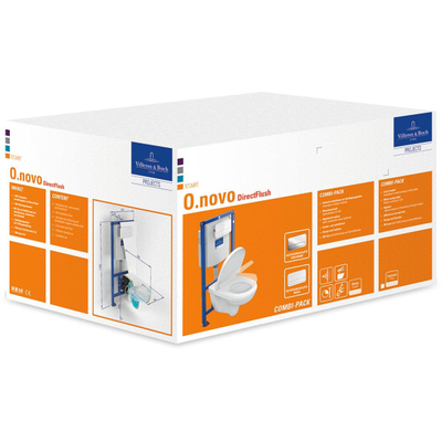 Villeroy & Boch O.novo pack wandcloset directflush - diepspoel - 4 in - 1 - White Alpine (glans wit)