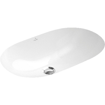 Villeroy & Boch O.novo Vasque encastrable par dessous 60x35cm avec trop plein sans trou pour robinetterie ceramic+ Blanc