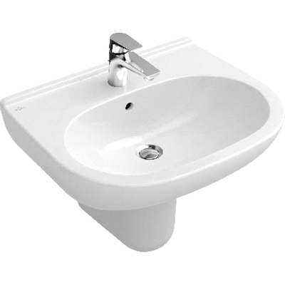 Villeroy & Boch O.novo wastafel 65x51cm zonder overloop 1 kraangat ceramic+ wit