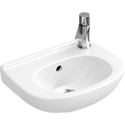 Villeroy & Boch O.novo Compact fontein 36x27,5cm zonder overloop en doortikbaar kraangat ceramic+ wit