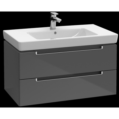 Villeroy & Boch Subway 2.0 Meuble sous lavabo 78.7x44.9x41.6cm avec 2 tiroirs pour lavabo 7