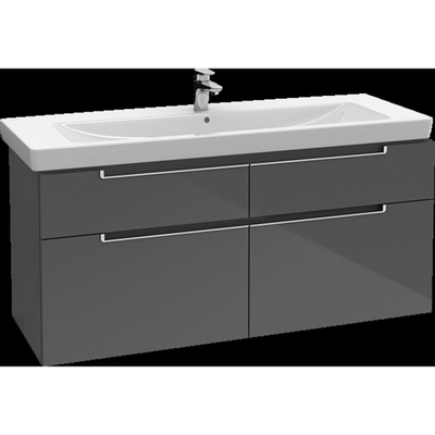 Villeroy & Boch Subway 2.0 meuble sous-lavabo - 128,7x59x44,9cm - Gris