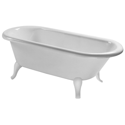 Villeroy & Boch Hommage kunststof duobad quaryl ovaal vrijstaand 177x77x45cm incl. poten wit