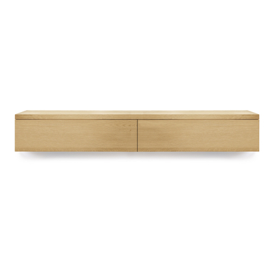 Looox Wood collection Base Block 200x30x40cm 2 tiroirs chêne old grey