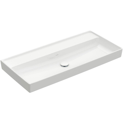 Villeroy & Boch Collaro lavabo à encastrer dans un meuble - 100x47cm - sans trop-plein sans perçages pour robinet blanc