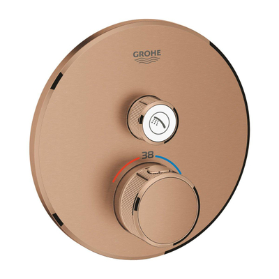 Grohe Grohtherm SmartControl Inbouw Douchekraan - thermostatisch - brushed warm sunset (koper)